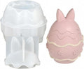 Easter Bunny Egg Candle Jar Silicone Mold, 3D Rabbit Egg Resin Mold for DIY Candle Vessel, Storage Cup, Desktop Decor & Easter Craft Making
