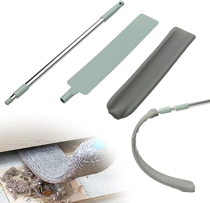 2026 Upgrade Retractable Gap Dust Clean, Extendable Duster Cleaning Tool for Hard-to-Reach Areas, Washable Dusting Brush for Ceiling Blinds Under Furniture (1)
