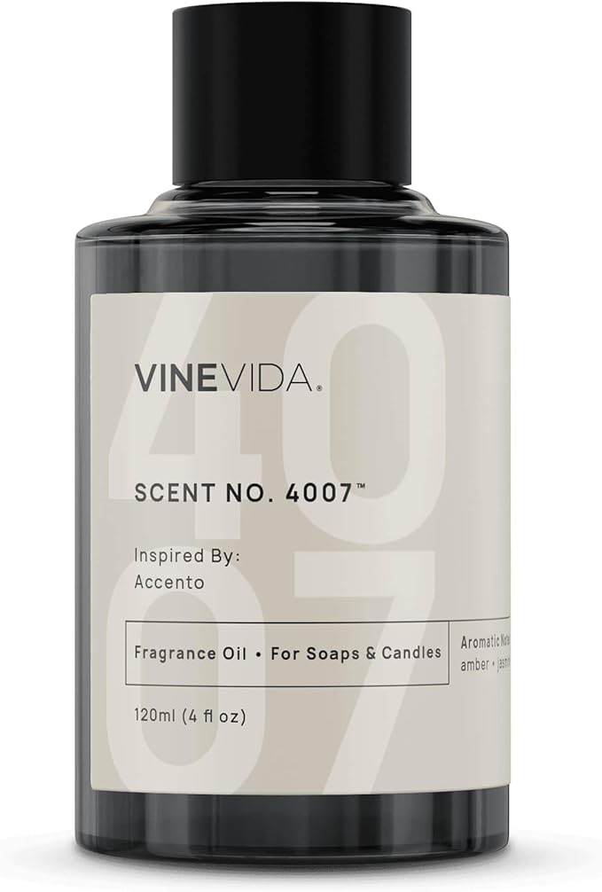 VINEVIDA [120mL] Accento Fragrance Oil for Candle Making - Natural Candle Oil Scents - Soap Making Essential Oil - Made in USA