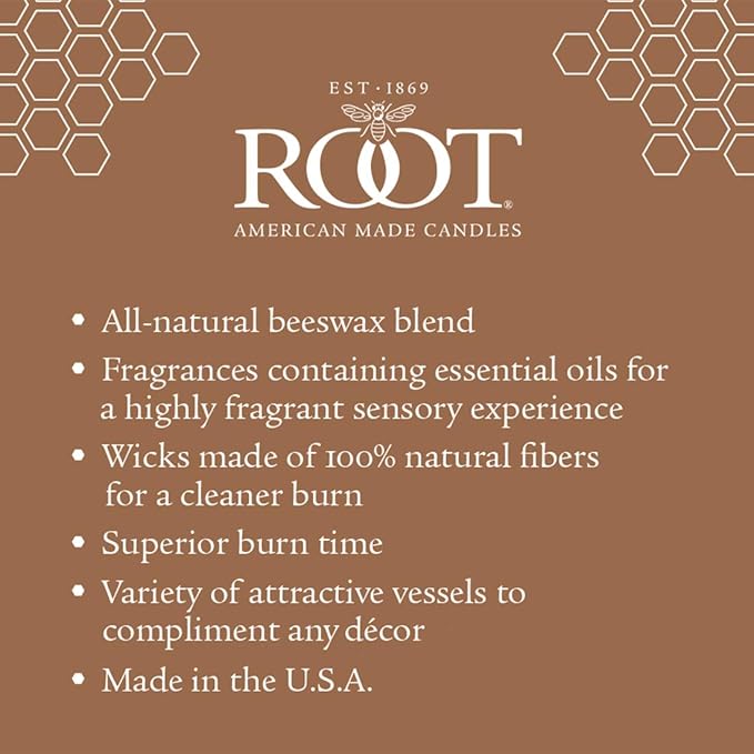 Root Candles Scented Candles Honeycomb Glass Premium Handcrafted Beeswax Blend 3-Wick Candle, 12-Ounce, English Lavender