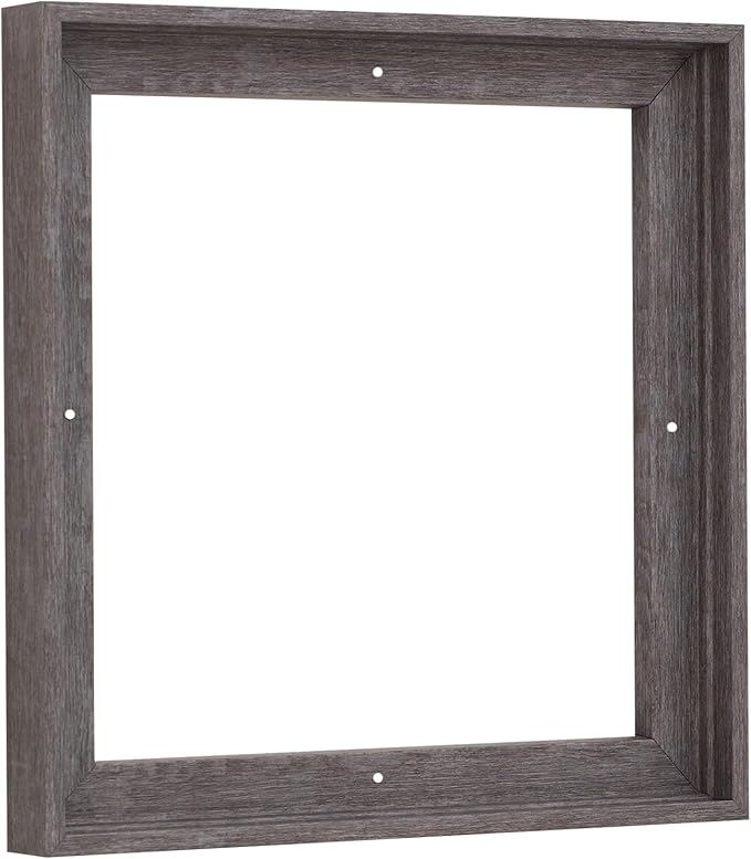 Pixy Canvas Floater Frame 27x27 for 3/4 (0.75) inch Deep Canvas Paintings/Canvas Prints/Wood Canvas Panels/Wall Art/Wall Decor/Home Decor/Artwork (Rustic Gray, 27 x 27 inch, Square)
