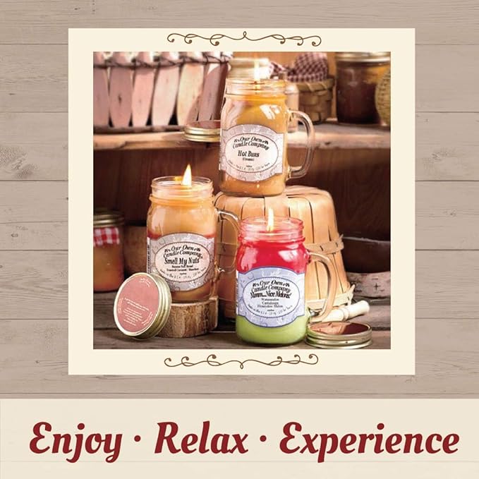 Cranberry Orange Spice Scented Mini Mason Jar Candle by Our Own Candle Company, 3.5 Ounce (4 Pack)