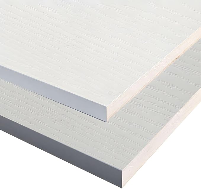 RUNNUP Floating Wall Mount Bookcase Engineered Wood Book Shelf Decor Wall Shelf for Study Room Office Living Room, White 39.4" L x 7.9" W x 25.6" H