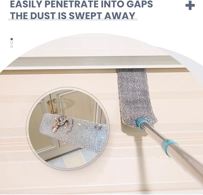 2026 Upgrade Retractable Gap Dust Clean, Extendable Duster Cleaning Tool for Hard-to-Reach Areas, Washable Dusting Brush for Ceiling Blinds Under Furniture (1)