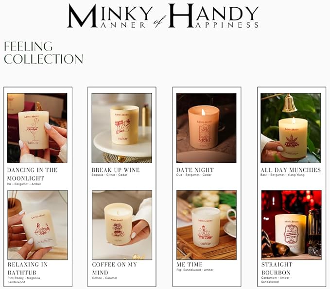 Candles for Home Scented - Luxury Soy with Oud Bergamot Cedar - Fall Soy Candle - Hand Poured Long-Lasting Highly Scented Jar Candle