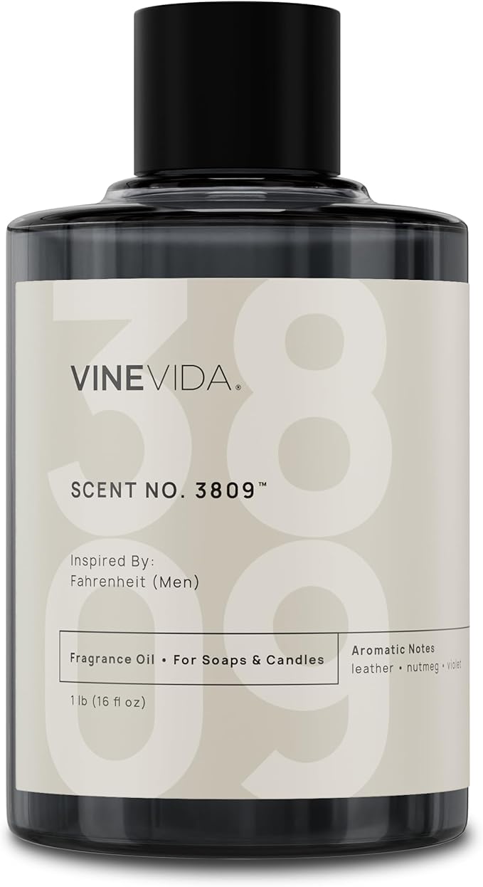 VINEVIDA [16 Oz] Scent No. 3809 Inspired by Fahrenheit (Men); Fragrance Oil for Candle Making and Soap Making - Premium Candle Scents for Soy Candles