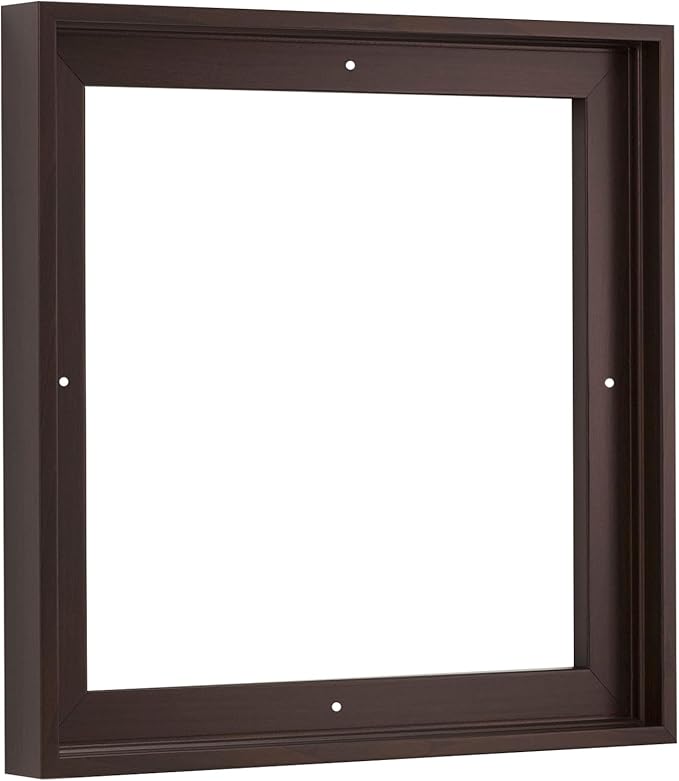 Pixy Canvas Floater Frame 17x17 for 3/4 (0.75) inch Deep Canvas Paintings/Canvas Prints/Wood Canvas Panels/Wall Art/Wall Decor/Home Decor/Artwork (Dark Walnut, 17 x 17 inch, Square)