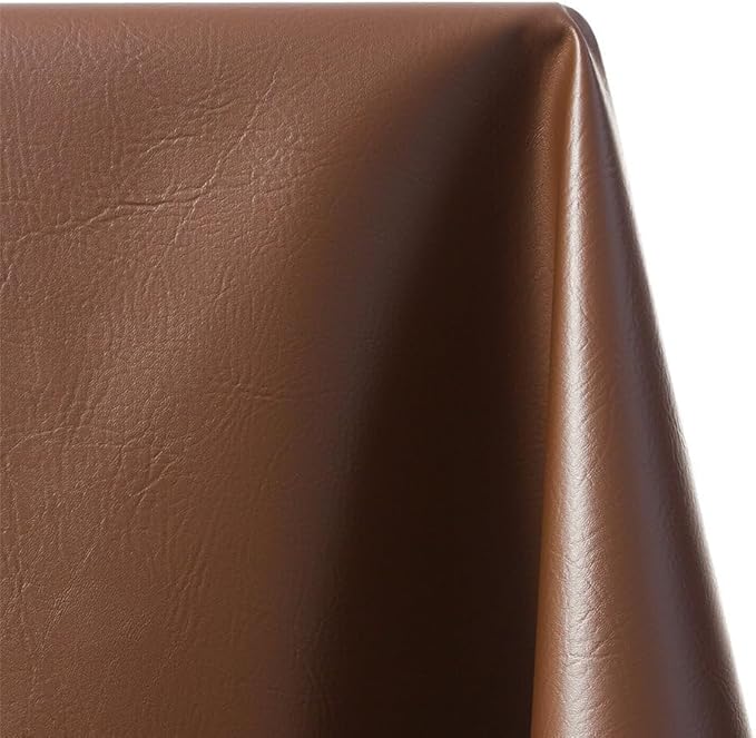 Ottertex Vinyl Fabric Faux Leather Pleather Upholstery 54" Wide by The Yard (1 Yard, Brown)