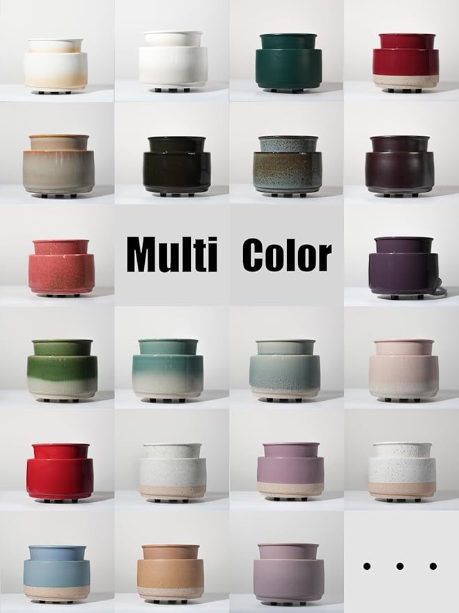 Ceramic Electric Wax Melt Warmer & Cube Oil Melter Cute Small Warmers Aromatherapy for Home Decorative Burner Melts Scented Candle Tart Scent Warm Fragrance (ice Cyan)