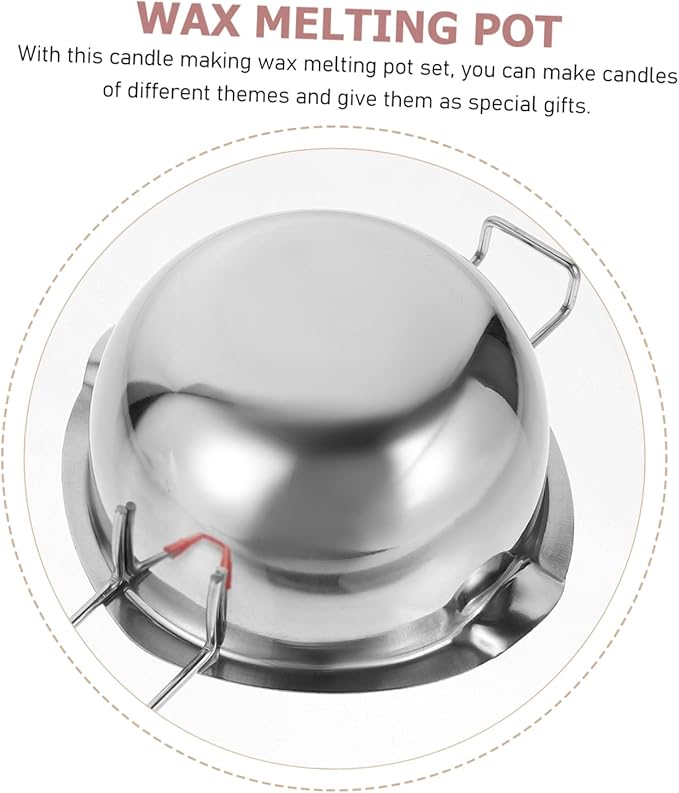 VILLCASE Stainless Steel Aromatherapy Wax Melting Pot Scented Wax Melt Warmer for DIY Candle Making Kit