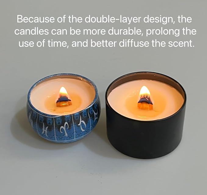 100 Sets Double-Layered Wooden Candle Wicks and Stands - 5.1 X 0.5 Inch Natural Candle Wicks with Base and Stickers