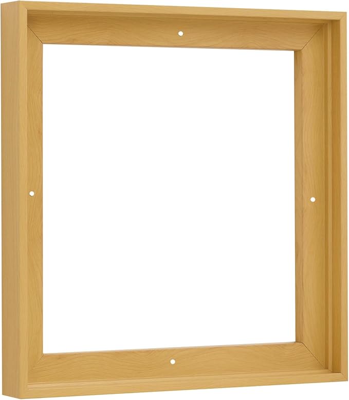 Pixy Canvas Floater Frame 10x10 for 3/4 (0.75) inch Deep Canvas Paintings/Canvas Prints/Wood Canvas Panels/Wall Art/Wall Decor/Home Decor/Artwork (Light Maple, 10 x 10 inch, Square)