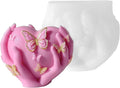 Valentine Heart Candle Mold,3D Handheld Heart Candle Silicone Molds, Silicone Mold for Candle Making, DIY Handmade Soap, Resin Crafts, Home Decor, Valentine's Day Gift