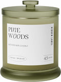 Hidden Label Pine Woods Scented Candle, 13oz Double Wick Soy Wax Candles for Home Scented, Fresh Christmas Tree & Balsam Fir Aroma | 45H Clean Burn Holiday Candles for Winter Decor & Gifts for Women