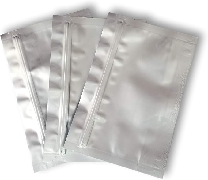 7 Mil Mylar Bag 9"x6"x3" 6 layer - Genuine Odor-Proof Aluminum Foil-Lined Bag for Long Term Food, Grain, Dried Flowers, Baking, Storage Container (50) (9"x6"x3") (100)