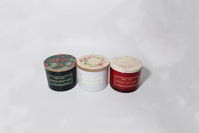 Sand + Fog Scented Candle - Winter Pine – Additional Scents and Sizes – 100% Cotton Lead-Free Wick - Luxury Air Freshening Jar Candles - Perfect Home Decor – 12oz …