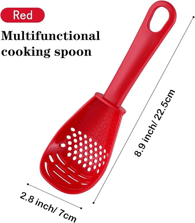 3 Pack Multifunctional Kitchen Cooking Spoon, Muulaii 6 in1 Kitchen Gadgets Strainers for Egg Yolk Separator- Grater Masher- Colander Skimmer Scoop