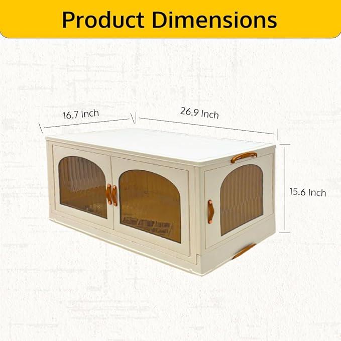 120QT Stackable Storage Bins with Lids and Wheels - Collapsible Folding Organizer, 4 Pack for Closet, Large Blanket and Clothes Storage at Home, Garage and Office Organization