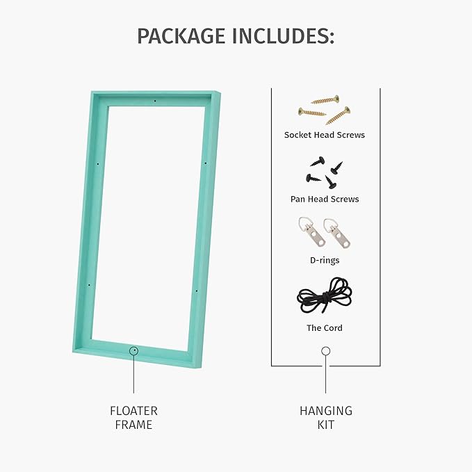 Pixy Canvas Floater Frame 20x40 for 1.5 inch Deep Canvas Paintings/Canvas Prints/Wood Canvas Panels/Wall Art/Wall Decor/Home Decor/Artwork (Rustic Gray, 20 x 40 inch, Landscape)