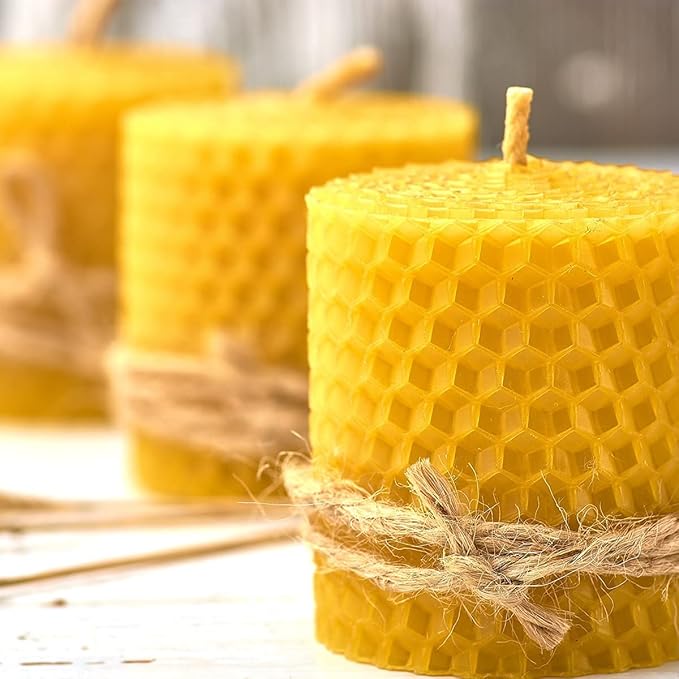 PXBBZDQ Beeswax Candle Wicks 100% Organic Hemp Spool with Natural Bees Wax Coating for Candle Making,Candle DIY (200 ft,1.0mm)