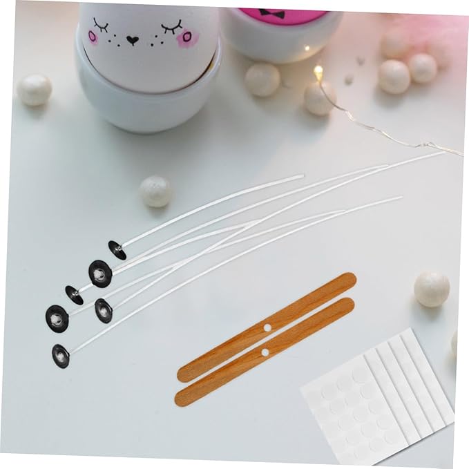 KONTONTY 1set Candle Making Kit Candle Wicks Wick Holders and Stickers Essential Supplies for Home Parties