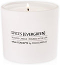Urban Concepts by DECOCANDLES - Highly Scented Soy Candle - Long Lasting - Hand Poured in USA (12 Oz., Spices & Evergreen)