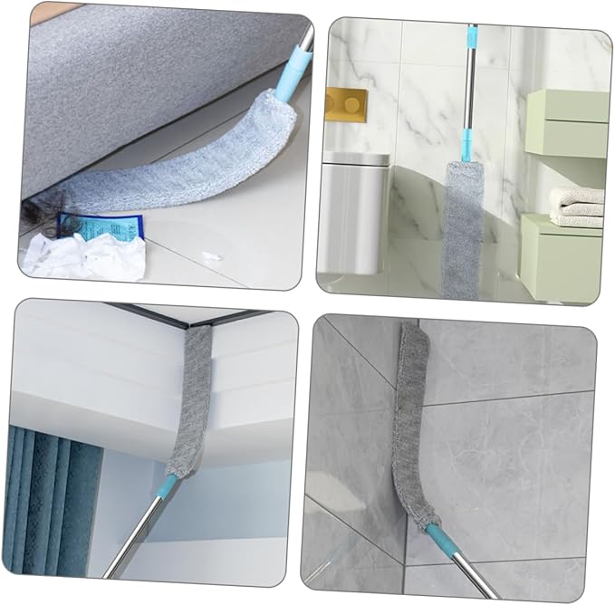1set Spiderweb Cleaning Duster Bendable Multi-Functional Dusting Tool for Home Ceiling Fans and Hard Reach Corners Includes Handle and Washable Cloth