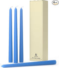 10-Inch Tall Dripless Taper Candles Set of 4 - Baby Blue Tapered Candles, Perfect for Spring - Smokeless, Unscented, Long Burning - Hand Poured, Colored Tall Candlesticks - Light Blue