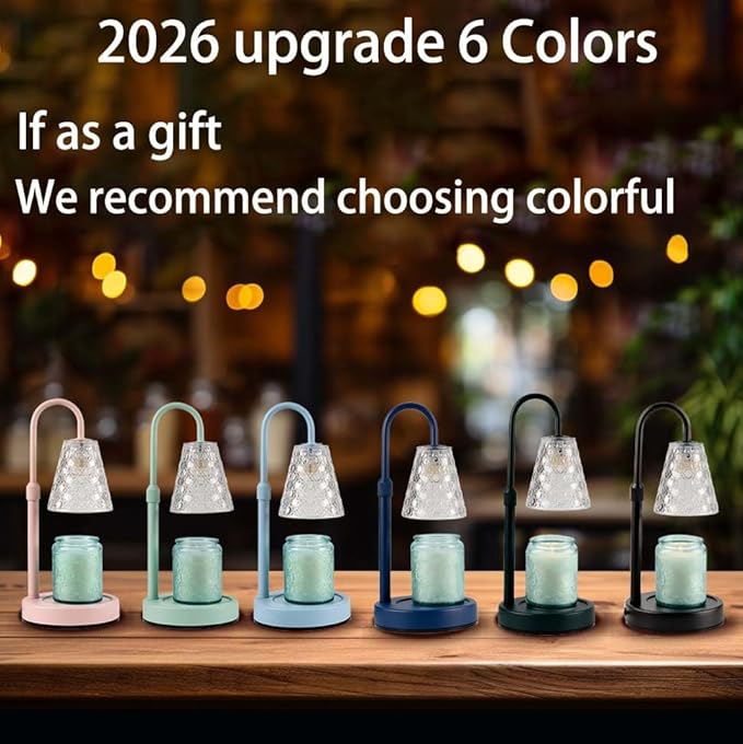 Candle Warmer Lamp with Timer Dimmable, Birthday Gifts for Women Mom, House Warming Gifts New Home Decor, Wax Melt Warmer for Jar Candles with 2 Bulbs