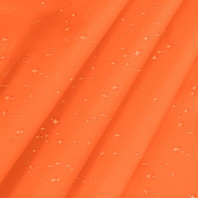 Vonty Waterproof Ripstop Nylon Fabric - 60 Inch Wide (1 Yard), Orange, Lightweight, Tear-Resistant, Easy-to-Sew, Waterproof Coating for Tent Bag Tarp DIY Craft Travel Outdoor