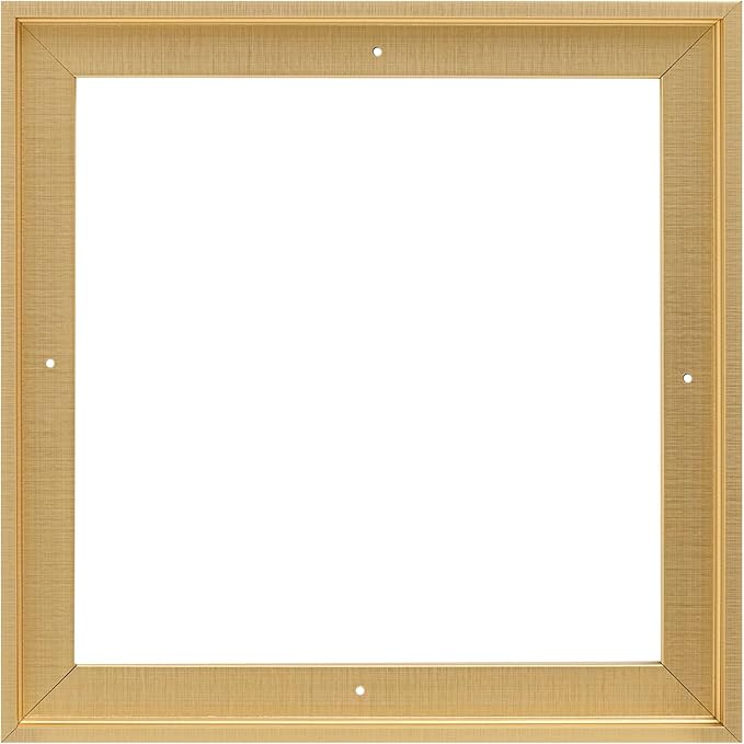 Pixy Canvas Floater Frame 7x7 for 3/4 (0.75) inch Deep Canvas Paintings/Canvas Prints/Wood Canvas Panels/Wall Art/Wall Decor/Home Decor/Artwork (Brass Gold, 7 x 7 inch, Square)