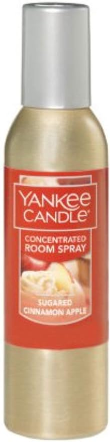 Yankee Candle Concentrated Air Freshener Room Spray, Odor Eliminator for Home, Bathroom, Sugared Cinnamon Apple, 1.5 Oz (Pack of 1)