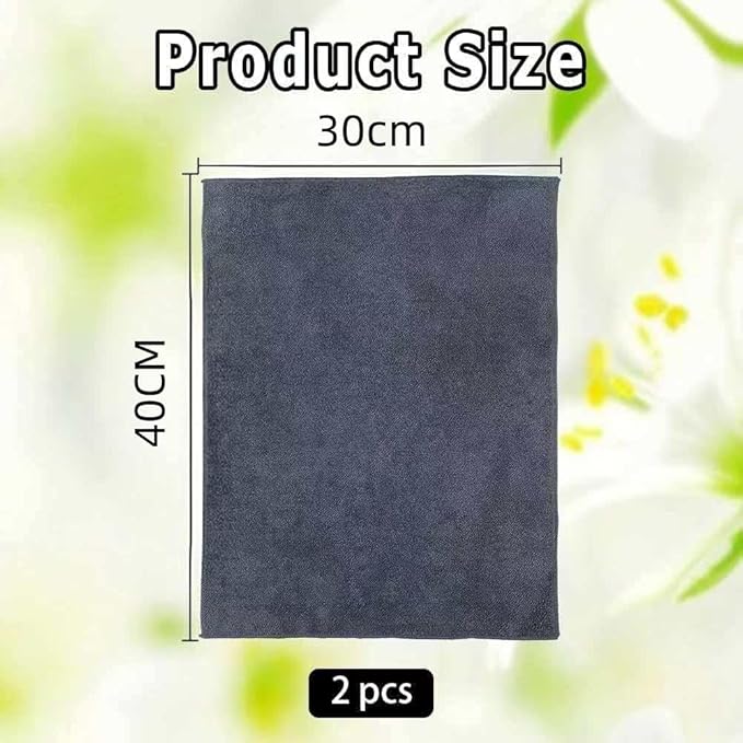 Car Interior Suede Cleaning Towel for Sonata SEL 2024, Ultra Soft High Absorbent Lint Free Scratchless Auto Detail Cloth Grey,S30cm×40cm