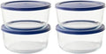 8-Piece Glass Food Storage Containers Set - 4 (6.55-Cup) Containers with Lids, BPA-Free, Microwave & Dishwasher Safe