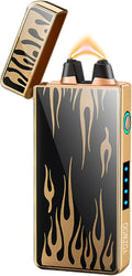 YOZWOO Electric Arc Plasma Lighter - Rechargeable Type-C, Windproof with LED Power Display for Candles, Fireworks, BBQ