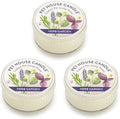 Pet House Mini Candles for Pet Odor Made with Natural Soy Wax, Plant Based, Dog and Cat Friendly Scented, Herb Garden Pack of 3