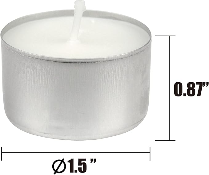 Stonebriar 300 Pack Unscented 8 Hour Extended Burn Time Tea Light Candles