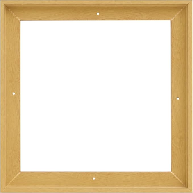 PIXY CANVAS Floater Frame 16x16 for 3/4 (0.75) inch Deep Canvas Paintings/Canvas Prints/Wood Canvas Panels/Wall Art/Wall Decor/Home Decor/Artwork (Light Maple, 16 x 16 inch, Square)
