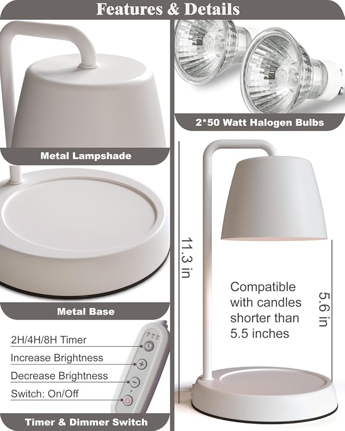 White Candle Warmer Lamp