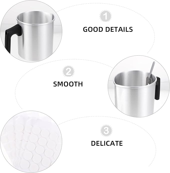 DRESSOOS Stainless Steel Candle Making Pot with Dripless Pouring Spout DIY Scented Candle Kit for Beginners and Adults Wax Melting Pitcher for Crafting and Random Color