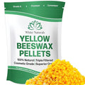 White Naturals Yellow Beeswax Pellets 1lb (16oz), Pure, Natural, Cosmetic Grade, Organic, Bees Wax Pastilles, Triple Filtered, Great For Candle Making, Soap, Food Wrap, DIY Lip Balms, Lotions
