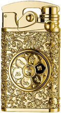 GADATOP Electric Lighter Rechargeable USB Lighter Personalized Creative Lighters Plasma Cool Lighters LED Battery Indication Gifts for Men Boyfriend Husband (Gold)
