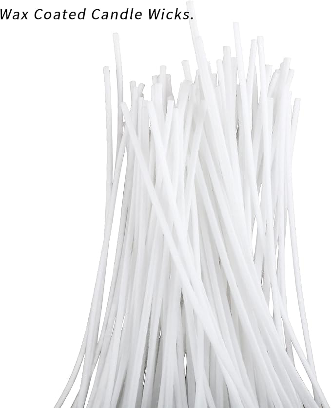 MILIVIXAY 100 Piece 3.5 inch Candle Wicks-Pre-Waxed-Candle Wicks for Candle Making.