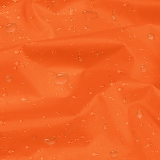 Vonty Waterproof Ripstop Nylon Fabric - 60 Inch Wide (1 Yard), Orange, Lightweight, Tear-Resistant, Easy-to-Sew, Waterproof Coating for Tent Bag Tarp DIY Craft Travel Outdoor