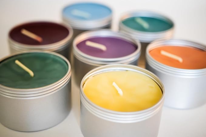 BeeTheLight Beeswax Jar Candle with Lid - Cinnamon Orange Clove Aromatherapy Candle - 25 Hours Burn Time - All Natural 100% Pure Beeswax Candle - Handmade Decorative Jar Candle