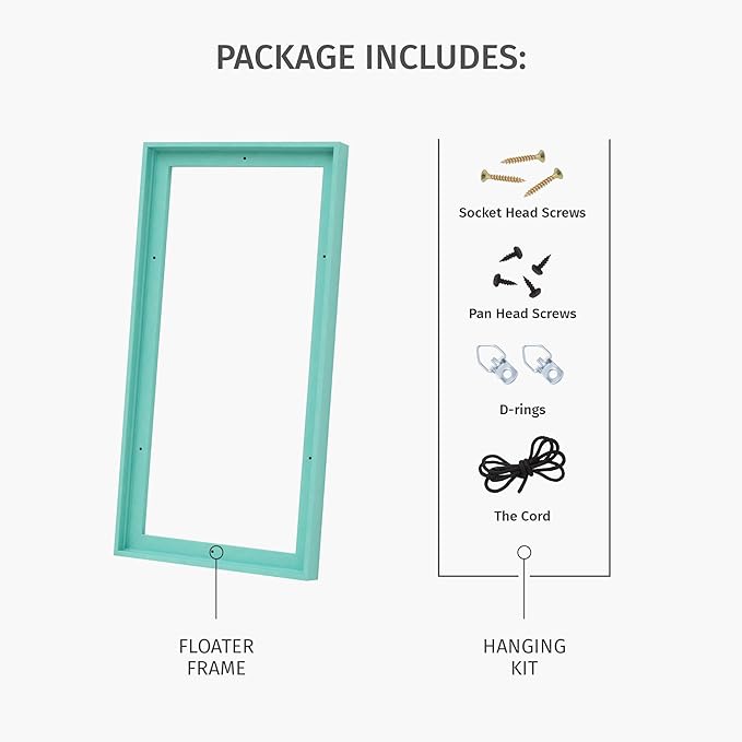 Pixy Canvas Floater Frame 36x48 for 3/4 (0.75) inch Deep Canvas Paintings/Canvas Prints/Wood Canvas Panels/Wall Art/Wall Decor/Home Decor/Artwork (White, 36 x 48 inch, Portrait)