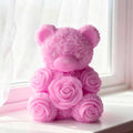 Rose Bear Heart Cylinder Candle & Resin Mold - Resin Casting Silicone Molds for Home Decor & Candle Making Wave Spiral Mold
