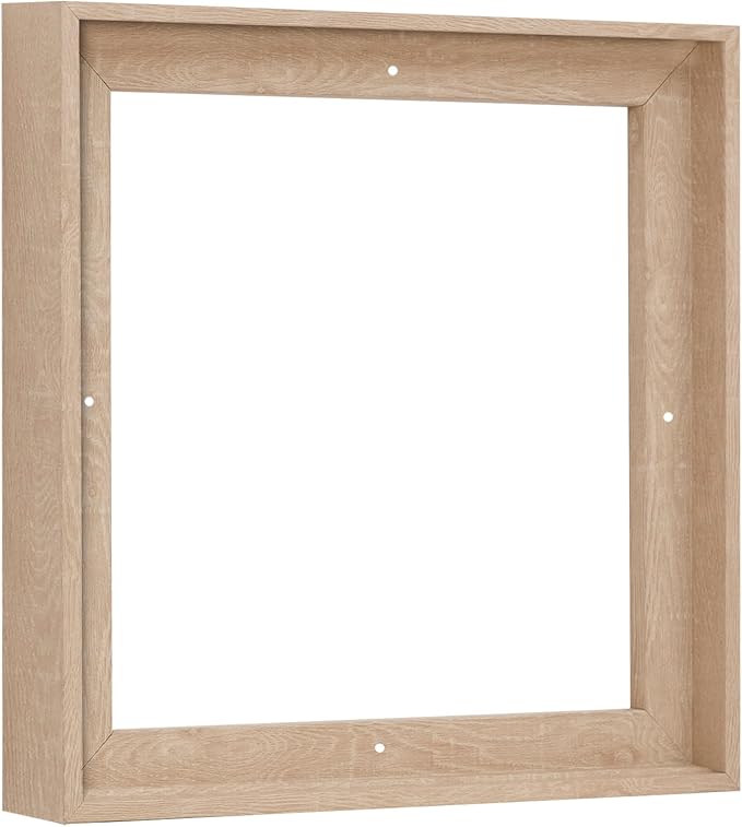 Pixy Canvas Floater Frame 32x32 for 1-1/2 (1.5) inch Deep Canvas Paintings/Canvas Prints/Wood Canvas Panels/Wall Art/Wall Decor/Home Decor/Artwork (Nordic White Oak, 32 x 32 inch, Square)