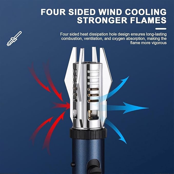Power Electric Torch Lighters - New Adjustable Plasma Lighter with Safety Lock & 360° Inverted Ignition, Outdoor Straight Flame Windproof for Candles Campfires BBQ Baking, Camping, Gift (4Pcs)