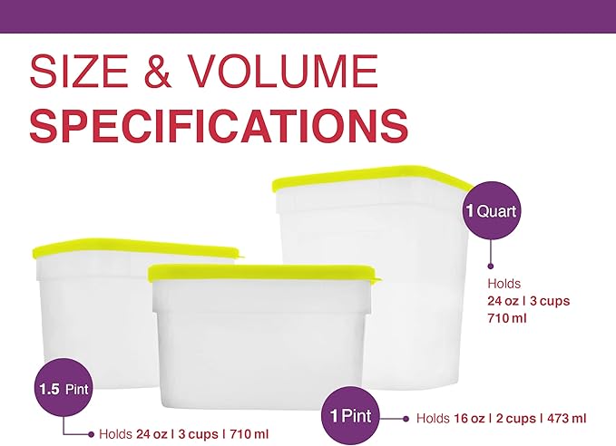 Arrow Reusable Plastic Storage Container Set, 10 Pack, 1 Pint/16 Ounce Each – Food, Meal Prep, Leftovers – Freeze, Store, Reheat - Clear Container Set With Lids – BPA-Free, Dishwasher/Microwave Safe